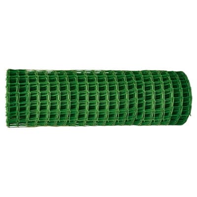 Решетка заборная в рулоне, 1,3 х 20 м, ячейка 70 х 55 мм, пластиковая, зеленая, Россия 64531