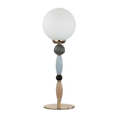 Настольная лампа Odeon Light Palle 5405/1T золотой/коричневый/голубой/белый матов./металл/керамика/стекло E14 1*40W