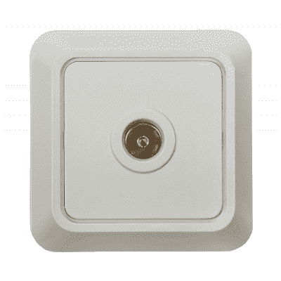 Розетка телевизионная BOLLETO белая накладная 7027 IN HOME 4680005959815