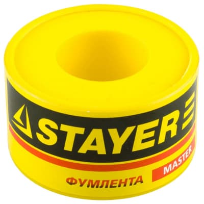 Фум лента STAYER толщина 0,075 мм, плотность 0,40 г/см3, ширина 25 мм 12360-25-040