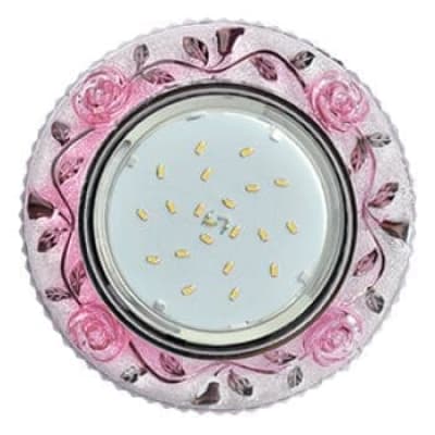 Встраиваемый светильник Ecola GX53 H4 LD7071 Розы хром/прозрачный/розовый FP53CREFB