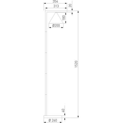 Наземный светильник Elektrostandard Bevel 90317/1 черный
