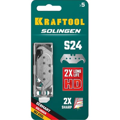KRAFTOOL SOLINGEN S24 лезвия крюковидные, 5 шт 09643-S5_z02