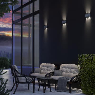 Ландшафтный настенный светильник IP54 LED 4000K 6W 85-265V CALLE 358560 STREET NT21 000 темно-серый   NOVOTECH CALLE 358560
