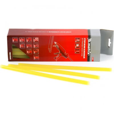 Стержни клеевые, 11 мм, L-300 мм, 1 кг, желтый Matrix 930743