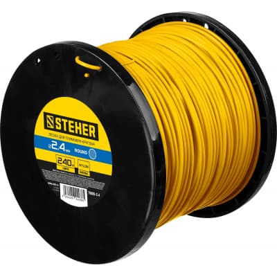 Леска для триммера КРУГ 2.4 мм  240 м STEHER 75005-2.4