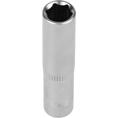 Торцовая головка ЗУБР 1/4", 8 мм, Cr-V сталь, хромированная 27717-08