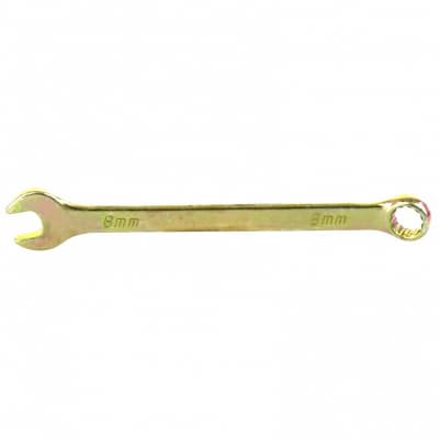 Ключ комбинированный, 8 мм, желтый цинк Сибртех 14974