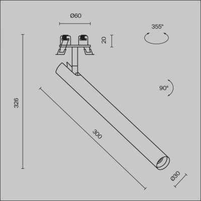Точечный светильник Maytoni Focus T C141RS-L300-6W3K-B