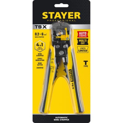 Стриппер автоматический многофункциональный, 0.2 - 6 мм2, Stayer ts-x 22655