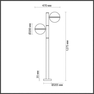 Уличный светильник ODEON LIGHT LOMEO 4832/2F