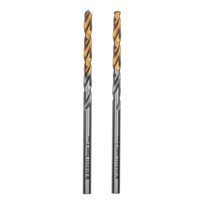 Сверло спиральное по металлу 3 x 60 мм, Р6М5, Golden Tip , 2шт. Denzel 718225