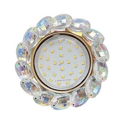 Встраиваемый светильник Ecola GX53 H4 5342 Glass золото/прозрачный FM53RVECB