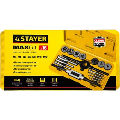 Набор метчиков и плашек STAYER 16 предметов MaxCut 28010-H16_z01
