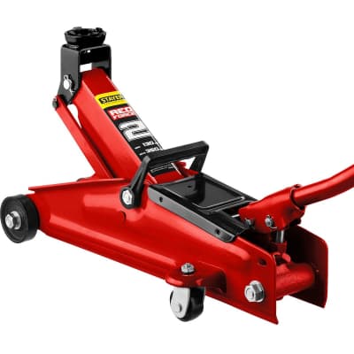 Домкрат гидравлический подкатной RED FORCE STAYER 2т, 130-350 мм 43153-2