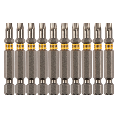 Бита TX 25х50, сталь S2, шестигранный профиль, 10 шт. Е 6,3 Denzel 11670