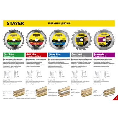 Диск пильный по дереву STAYER Ø 230 x 30 мм, 24T 3680-230-30-24