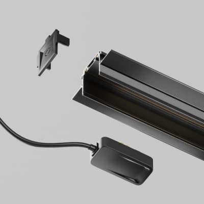 Питание боковое Maytoni Magnetic track system Radity TRA084B-12B-200
