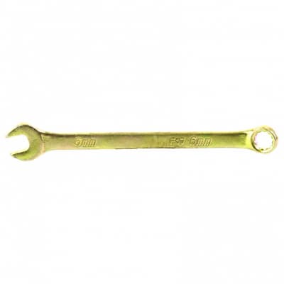 Ключ комбинированный, 6 мм, желтый цинк Сибртех 14972