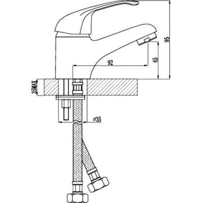 Смеситель для раковины Rossinka A (A35-11)