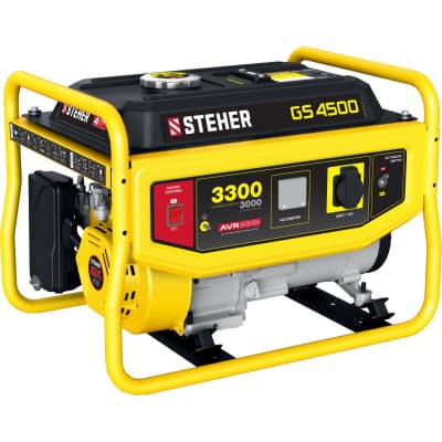 GS-4500 бензиновый генератор, 3300 Вт, STEHER GS-4500