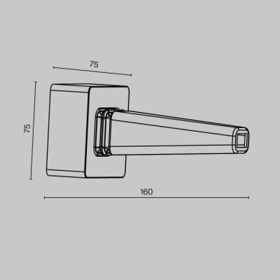 Настенный фиксатор Maytoni Accessories for tracks Elasity TRA160BC-B