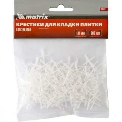 Крестики, 1,0 мм, для кладки плитки, 200 шт Matrix 88083