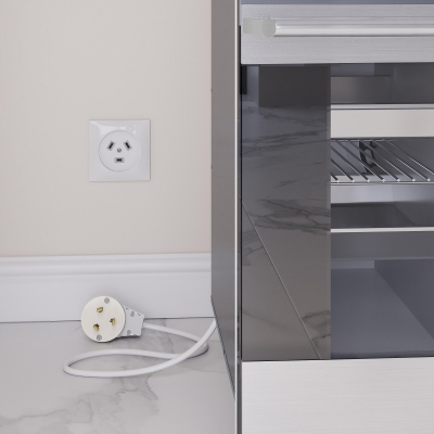 Розетка с вилкой для электроплиты 32А 250В Werkel (белый) W1189201
