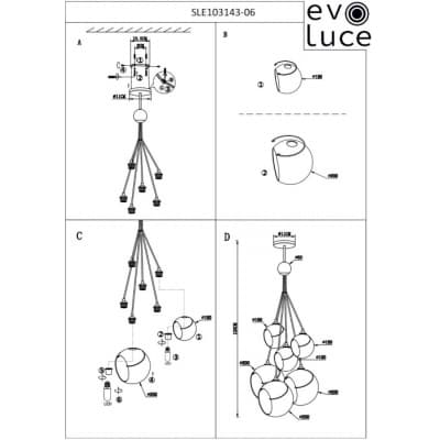 Подвесной светильник Evoluce Satturo SLE103143-06