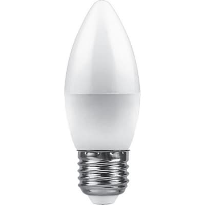 Лампа светодиодная FERON LB-570, C37 (свеча), 9W 230V E27 6400К (белый) 25938