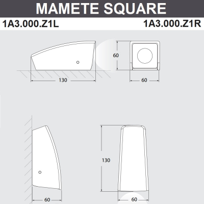 Фасадный светильник FUMAGALLI MAMETE SQUARE 1A3.000.000.AXZ1L