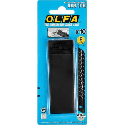 Лезвия сегментированные BLACK MAX OLFA 9 х 80 х 0.38 мм OL-ABB-10B