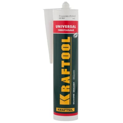 Силиконовый герметик KRAFTSIL KRAFTOOL 300 мл, универсальный, белый FX100 41253-0