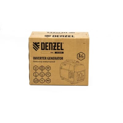 Генератор инверторный GT-2200iS, 2,2 кВт, 230 В, бак 4 л, закрытый корпус,  ручной старт Denzel 94702