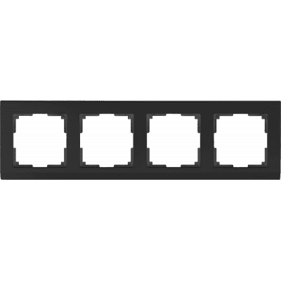 Рамка на 4 поста черный Stark WL04-Frame-04-black Werkel 4690389048869