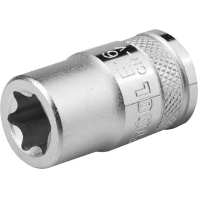 Торцовая головка KRAFTOOL 1/2", E18, Cr-V сталь, хромированная 27810-18_z01