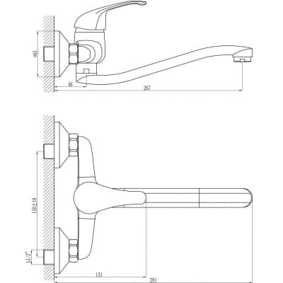 Смеситель для кухонной мойки Rossinka A (A35-24)