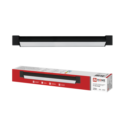 Светильник трековый линейный светодиодный поворотный LTP-OPAL 2540BL 25Вт 4000К 120гр 465мм черный IN HOME 4690612068084