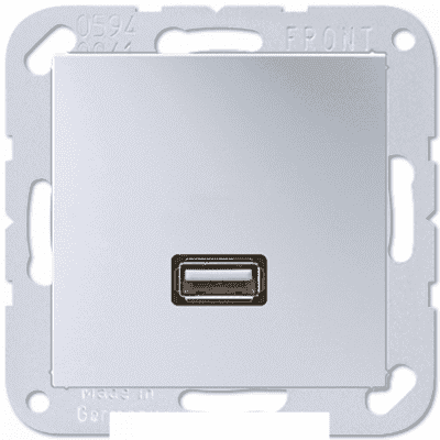 Накладка/вставка для розетки USB JUNG A 500 Алюминий MAA1122AL