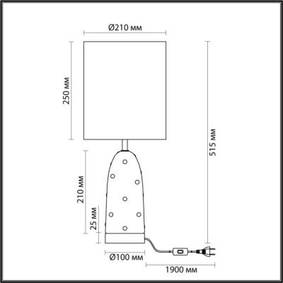 Интерьерная настольная лампа Odeon Light Pollen 5423/1T