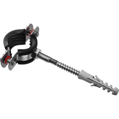 Хомут трубный ЗУБР 3/4", 1 шт., с гайкой, оцинкованный, в комплекте с сантехнической шпилькой и дюбелем, 37866-25-29