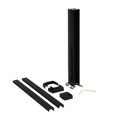 Мини-колонна Snap-On алюминиевая с крышкой из пластика 1 секция, высота 0,68 метра, цвет черный Legrand 653005