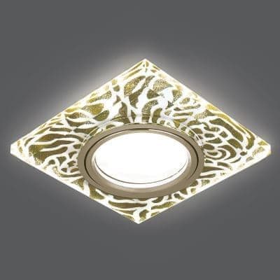 Встраиваемый светильник Gauss Backlight BL063 золотой узор/золото GU5.3 Led 2700K