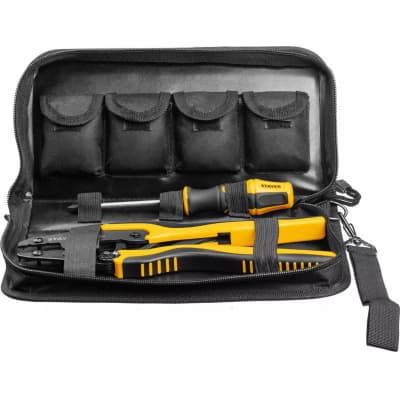 SP-4M набор пресс-клещи, 4 матрицы, в сумке чехле, STAYER Professional 45445