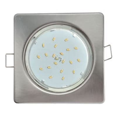 Встраиваемый светильник Ecola GX53 H4 Square Open Edge сатин-хром FS53N4ECB