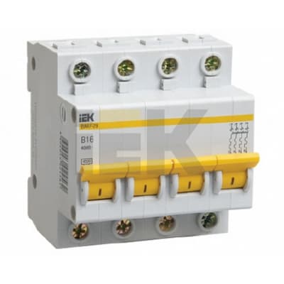 Автоматический выключатель IEK ВА47-29 4Р 40А 4,5кА х-ка С MVA20-4-040-C