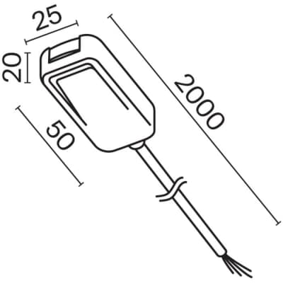 Питание боковое Maytoni Magnetic track system Radity TRA084B-12B-200
