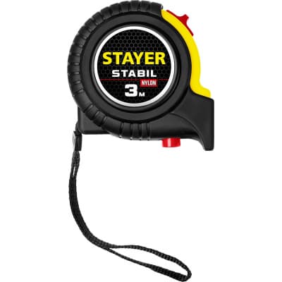 STAYER STABIL 3м / 16мм профессиональная рулетка в ударостойком обрезиненном корпусе с двумя фиксаторами 34131-03_z02