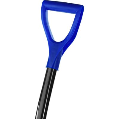 Лопата снеговая СИБИН 500 x 374 мм, пластиковая, алюминиевый черенок, синяя 421847