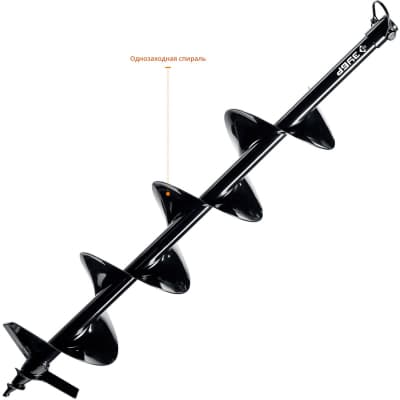 Шнек ЗУБР для мотобуров d=150 мм, однозаходный, грунт, 7051-15